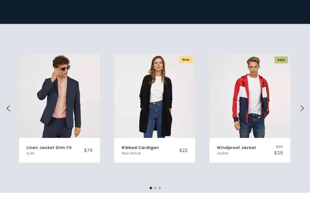 Product Carousels Sliders Slideshows for Ecommerce Websites