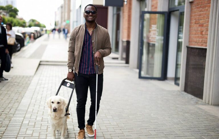 Visually-Impaired-Consumer shopping because of ADA Compliant accessible websites